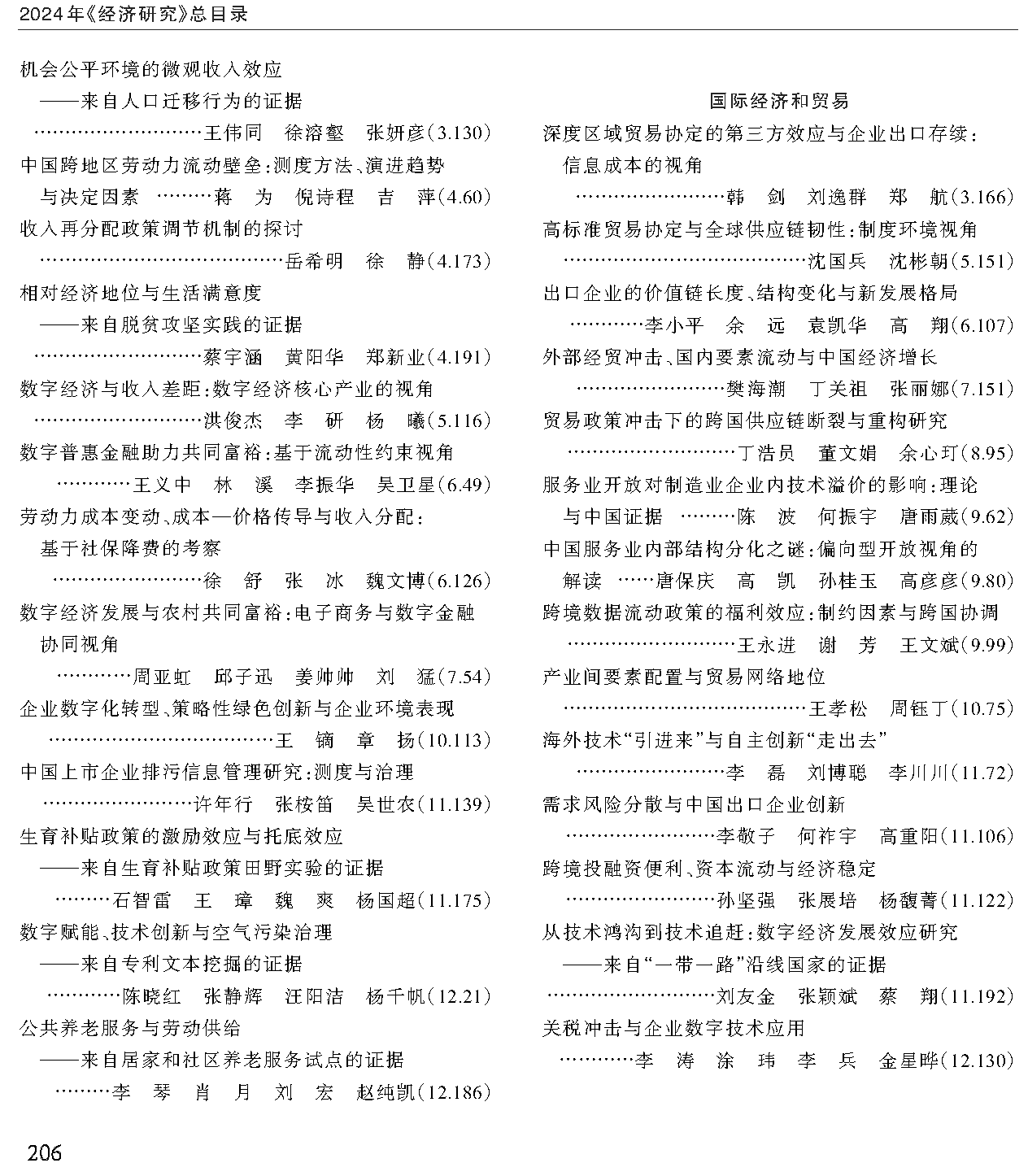 2024年《经济研究》总目录_页面_4
