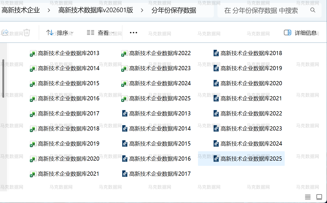 1高新技术企业数据-分年份保存版